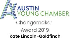 Austin Young Chamber Changemaker Award 2019 Kate Lincoln Goldfinch
